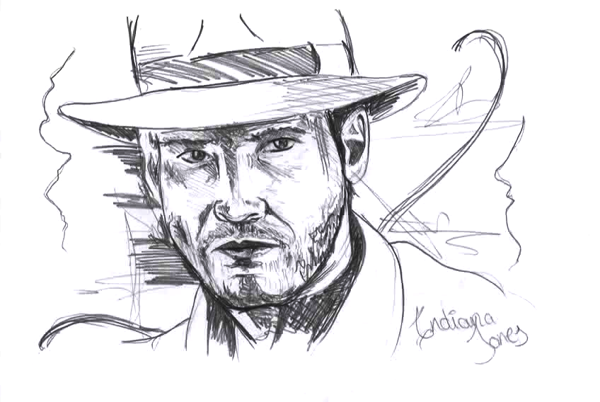 Dinujo hecho a mano de Indiana Jones.