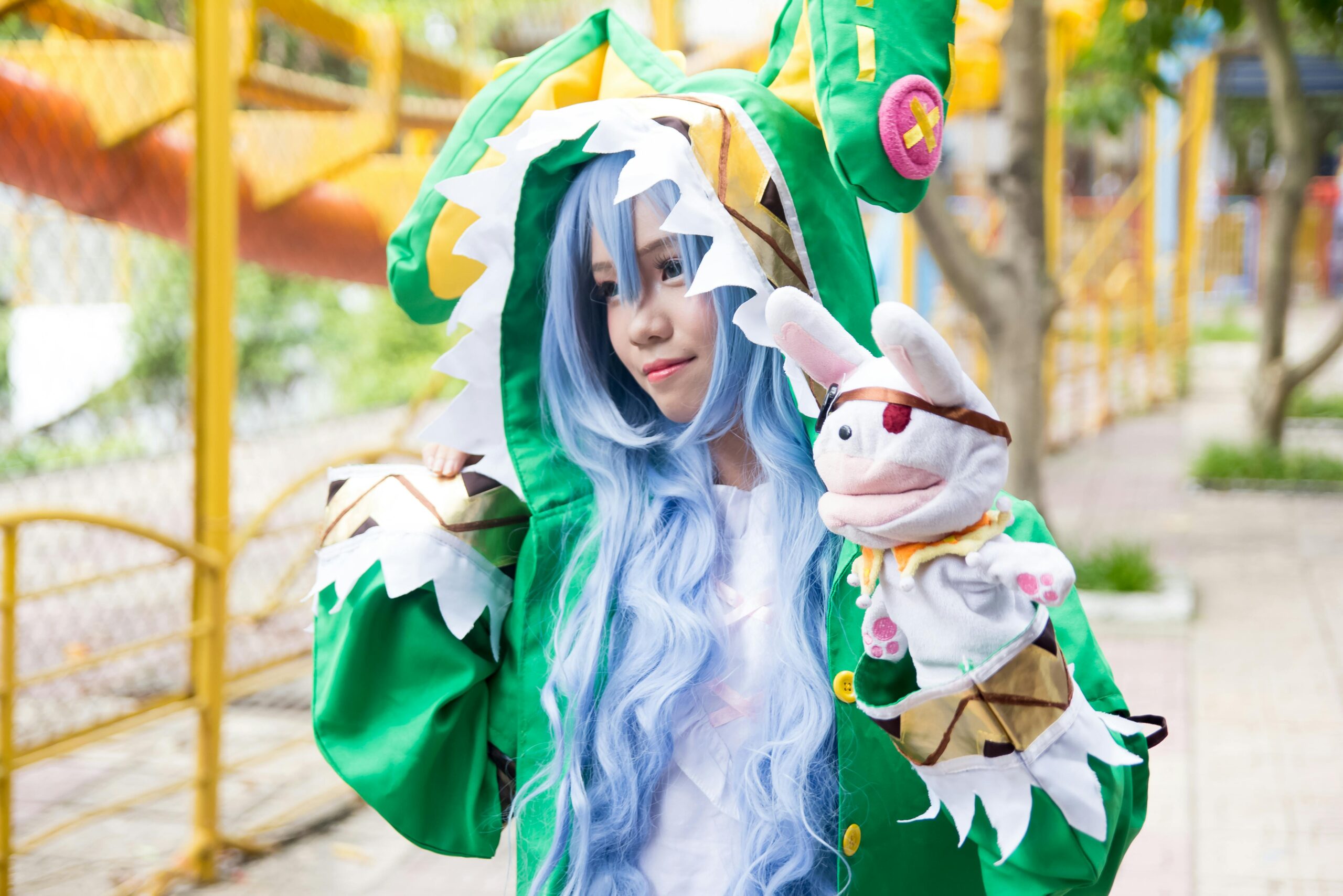 Otaku. ChIca vestida de cosplay.